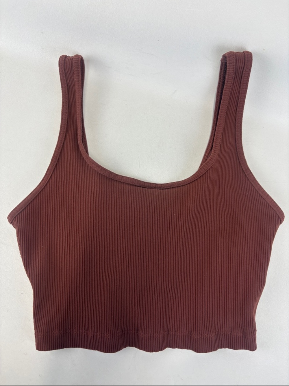 OFFLINE by Aerie Cropped Tank Women's Brown Ribbed Medium Support Size Small